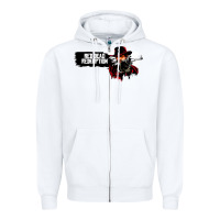 White Red Dead Redemption 2 Red Moon Cowboy Zipper Hoodie - artisFamous