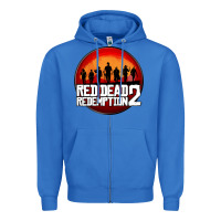 True Royal Red Dead Redemption 2 Red Moon Cowboy Zipper Hoodie - artisFamous