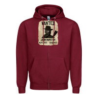Burgundy Red Dead Redemption 2 Red Moon Cowboy wanted john marston Zipper Hoodie - artisFamous