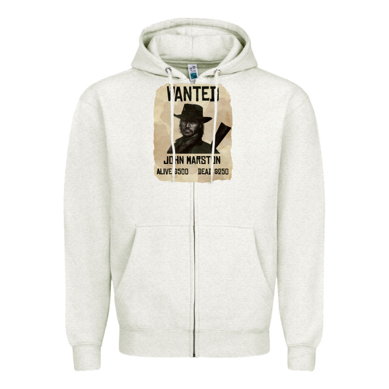 Red Dead Redemption 2 Red Moon Cowboy Wanted John Marston Zipper Hoodie by artisFamous | Teevron