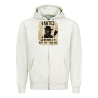 Oatmeal Heather Red Dead Redemption 2 Red Moon Cowboy wanted john marston Zipper Hoodie - artisFamous