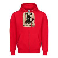 Red Red Dead Redemption 2 Red Moon Cowboy wanted john marston Zipper Hoodie - artisFamous