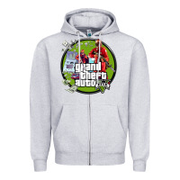 Heather Grey Grand Theft Auto Zipper Hoodie - artisFamous