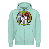 Seafoam Grand Theft Auto Zipper Hoodie - artisFamous