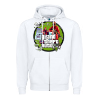 White Grand Theft Auto Zipper Hoodie - artisFamous