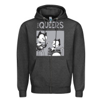 Charcoal Heather The Queers Zipper Hoodie - artisFamous