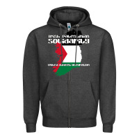 Charcoal Heather irish palestinian solidarity Zipper Hoodie - artisFamous