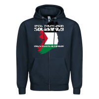 Navy irish palestinian solidarity Zipper Hoodie - artisFamous