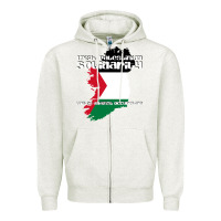 Oatmeal Heather irish palestinian solidarity Zipper Hoodie - artisFamous