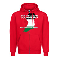 Red irish palestinian solidarity Zipper Hoodie - artisFamous