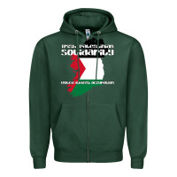 Irish Palestinian Solidarity Zipper Hoodie | Teevron