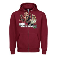Burgundy Grand Theft Auto Zipper Hoodie - artisFamous