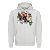 Dove Grey Grand Theft Auto Zipper Hoodie - artisFamous