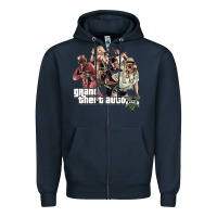 Navy Grand Theft Auto Zipper Hoodie - artisFamous