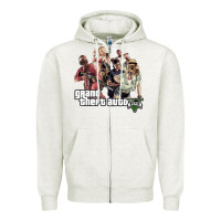 Oatmeal Heather Grand Theft Auto Zipper Hoodie - artisFamous