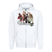 White Grand Theft Auto Zipper Hoodie - artisFamous