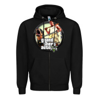 Black Grand Theft Auto Zipper Hoodie - artisFamous