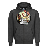 Charcoal Heather Grand Theft Auto Zipper Hoodie - artisFamous