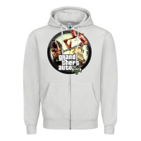 Dove Grey Grand Theft Auto Zipper Hoodie - artisFamous