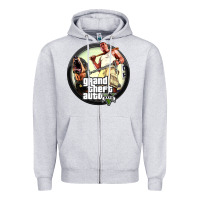 Heather Grey Grand Theft Auto Zipper Hoodie - artisFamous