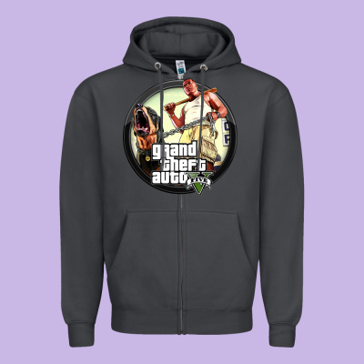 Grand Theft Auto Zipper Hoodie Designed By Artisfamous