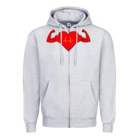 Heather Grey Healthy Heart Zipper Hoodie - artisFamous