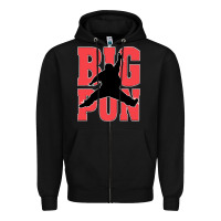 Black Big Pun Zipper Hoodie - artisFamous