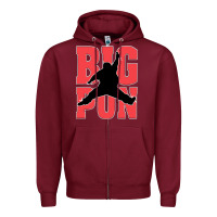 Burgundy Big Pun Zipper Hoodie - artisFamous