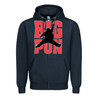 Navy Big Pun Zipper Hoodie - artisFamous