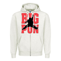 Oatmeal Heather Big Pun Zipper Hoodie - artisFamous