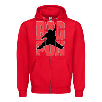 Red Big Pun Zipper Hoodie - artisFamous