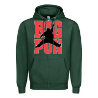 Sports Green Big Pun Zipper Hoodie - artisFamous