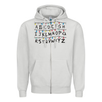 Stranger Lights Alphabet Zipper Hoodie | Teevron