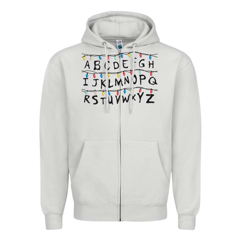 Stranger Lights Alphabet Zipper Hoodie by artisFamous | Teevron