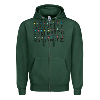 Sports Green Stranger Lights Alphabet Zipper Hoodie - artisFamous