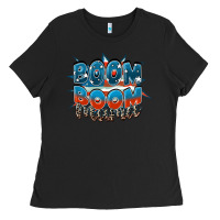Black Boom boom Mama Ladies Tee - FaDigitalArtStudio