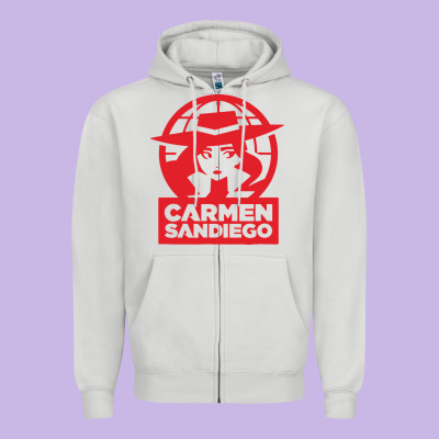 Carmen Sandiego Zipper Hoodie Designed By Artisfamous