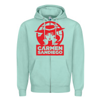 Seafoam carmen sandiego Zipper Hoodie - artisFamous