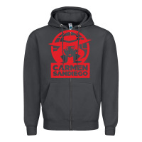 Smoke carmen sandiego Zipper Hoodie - artisFamous