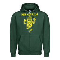 Sports Green mustard plug Zipper Hoodie - artisFamous