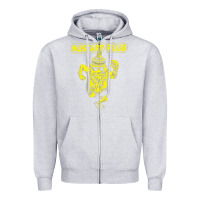 Heather Grey mustard plug Zipper Hoodie - artisFamous