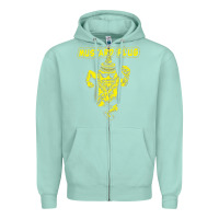 Seafoam mustard plug Zipper Hoodie - artisFamous