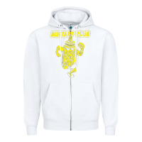 White mustard plug Zipper Hoodie - artisFamous