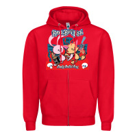 Red reel big fish candy coated fury Zipper Hoodie - artisFamous