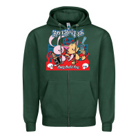 Sports Green reel big fish candy coated fury Zipper Hoodie - artisFamous