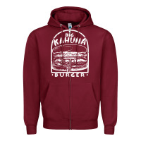 Burgundy Big Kahuna Burger - Tarantino Zipper Hoodie - artisFamous