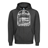 Charcoal Heather Big Kahuna Burger - Tarantino Zipper Hoodie - artisFamous