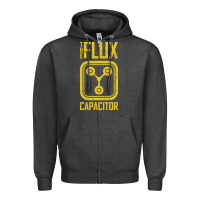 Charcoal Heather Back to the future flux capacitor Zipper Hoodie - artisFamous