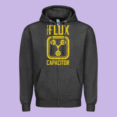 Back To The Future Flux Capacitor Zipper Hoodie Designed By Artisfamous