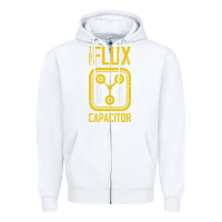 White Back to the future flux capacitor Zipper Hoodie - artisFamous